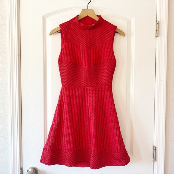 ASOS Red Back Cut Out Mini Dress Christmas Party - Picture 3 of 12